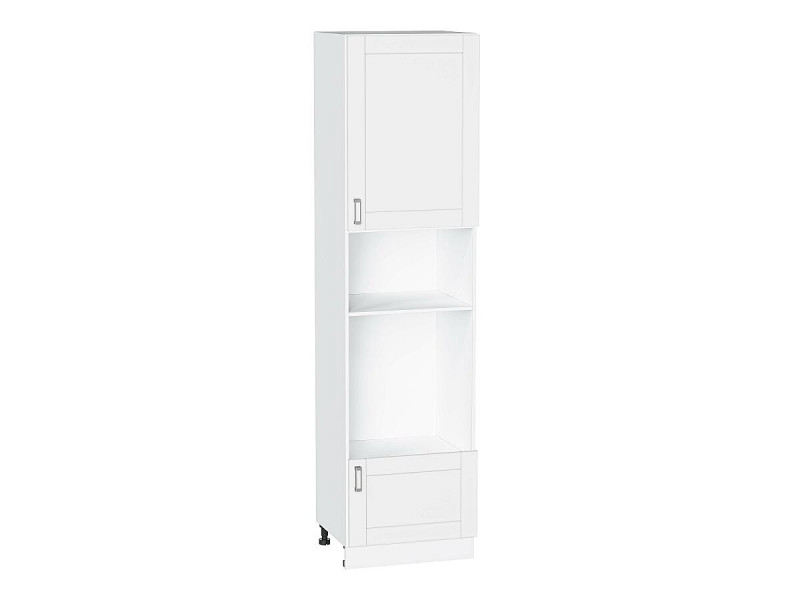 Кухня 2336*600*Шкаф пенал с 1-ой дверцей и ящиком под технику Лофт White Silk/Белый