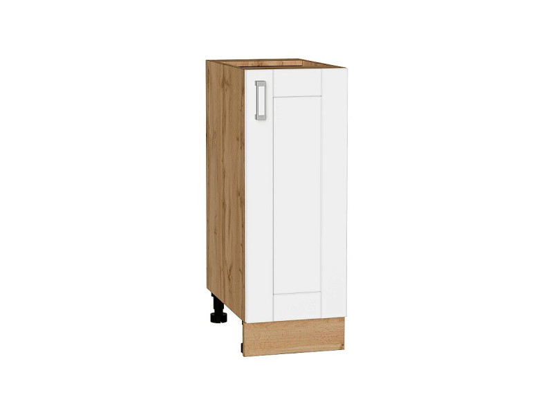 Кухня 816*300*Шкаф нижний с 1-ой дверцей Лофт White Silk/Дуб Вотан